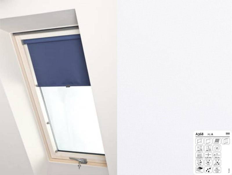 Roleta na okno dachowe OKPOL CLASSIC D12TW 94x118 transparentna biała (A368)