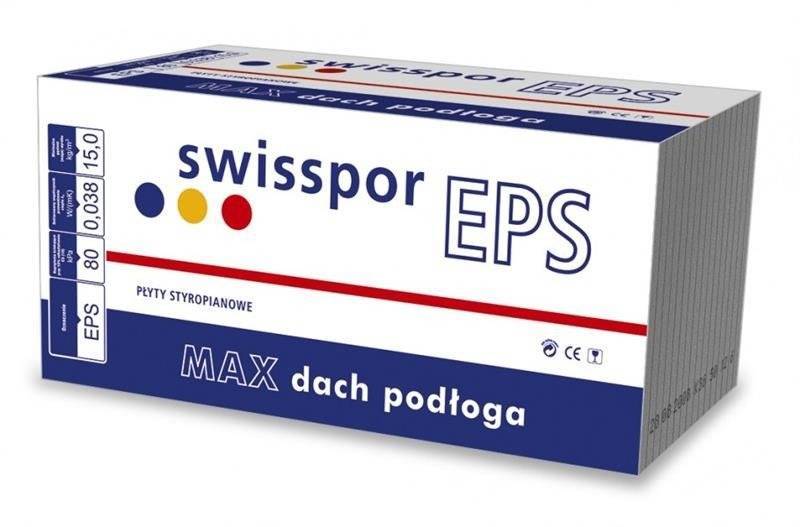 Styropian podłogowy 8 cm SWISSPOR EPS80 MAX Biały 038
